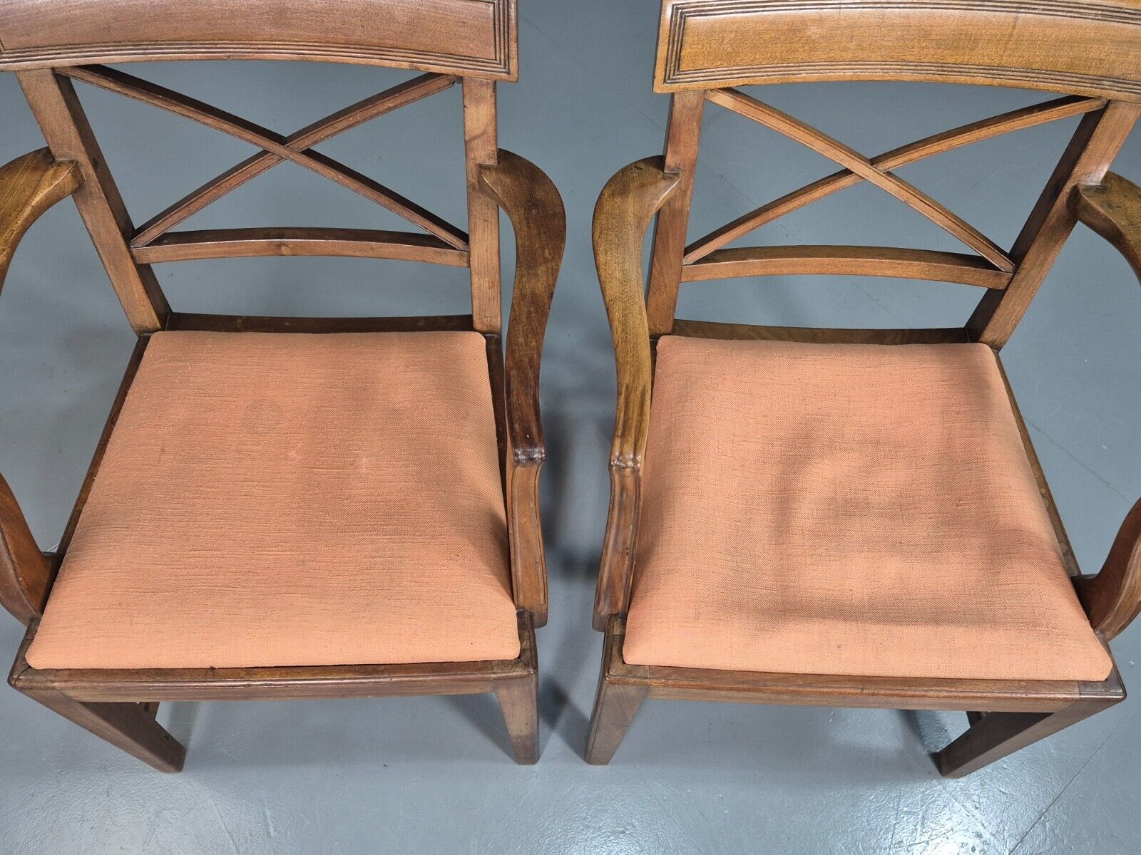 2 Vintage Desk Chairs Beech Frame Early Twentieth Century EB7823 VDIN - UKDK FURNITURE
