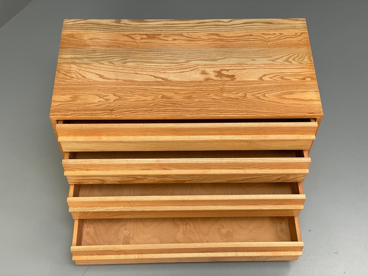 Solid Ash Chest Of Drawers With Mid Century Styled Handles Modern EB9724 MWOO - UKDK FURNITURE