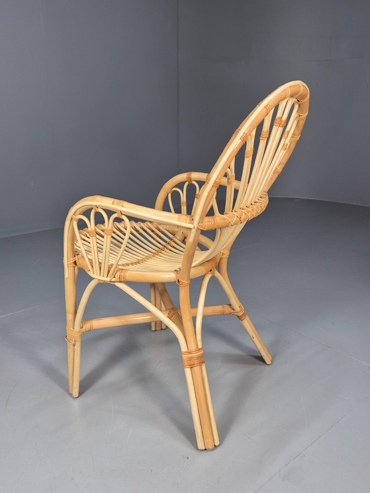 Vintage Cane Armchair 1970s Retro EB9687 VBER - UKDK FURNITURE