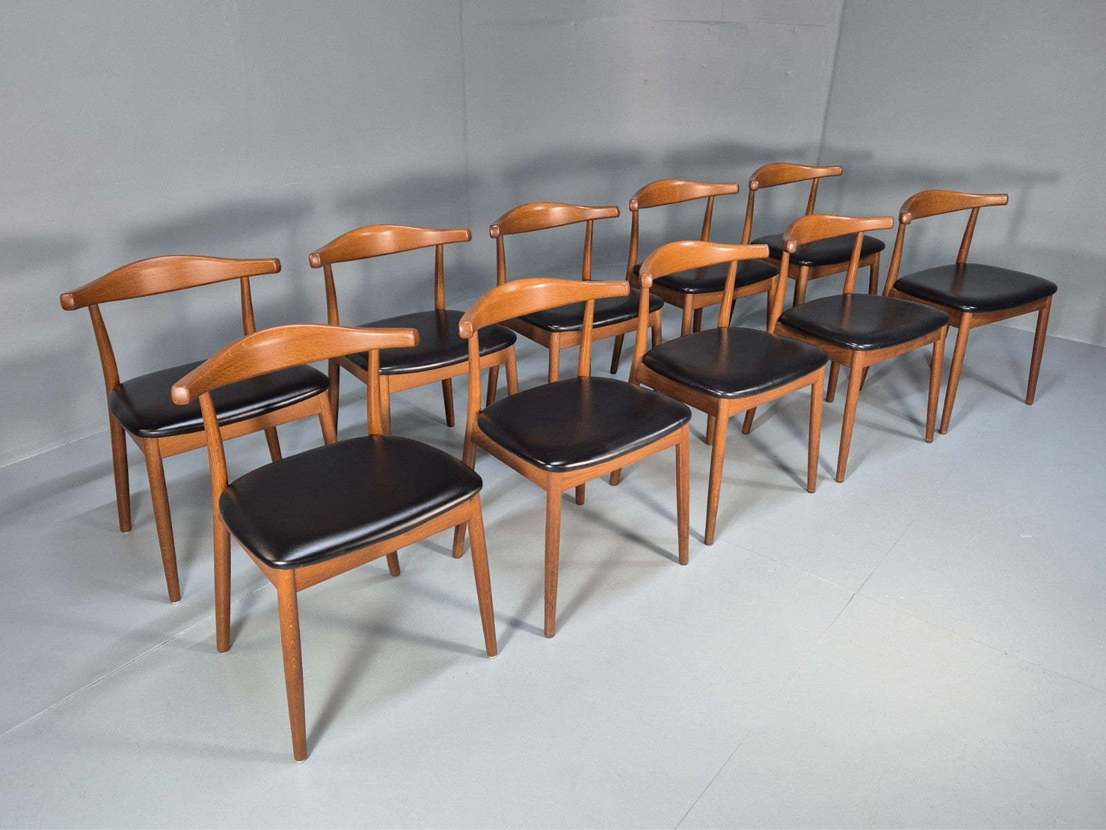 10 Danish Design Dining Chairs Wegner Style Modern Editions Retro  EB10614 MDIN1