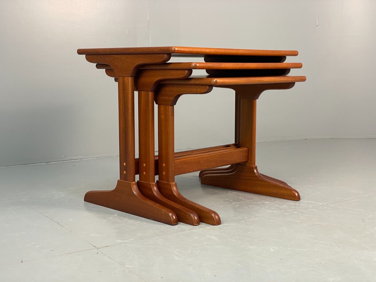 Vintage Teak Nesting Tables Retro 1980s EB8405 MWOO - UKDK FURNITURE