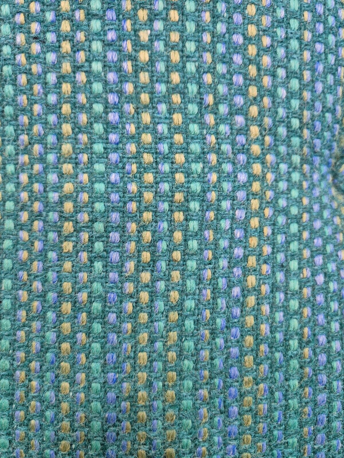 Vintage Danish Lounge Chair Blue Wool Retro MCM 1970s E8292 MNOR - UKDK FURNITURE