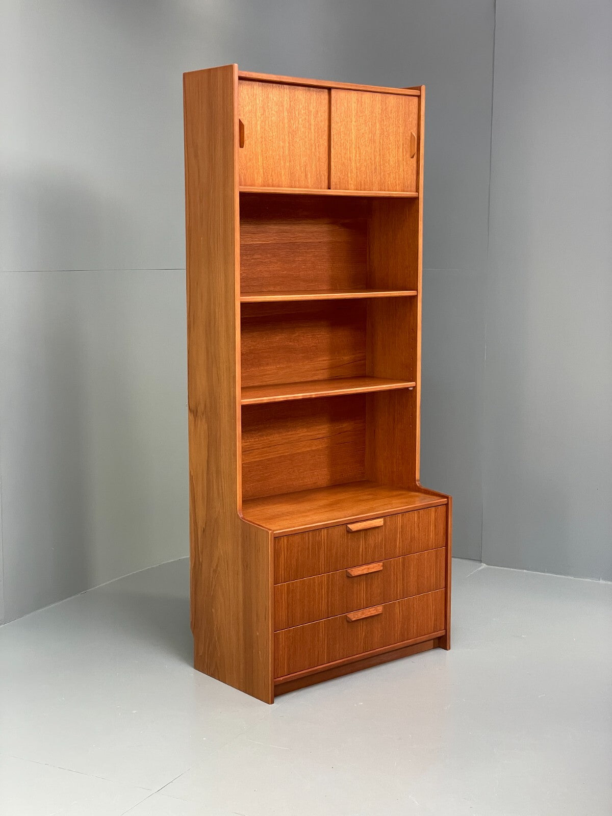 Vintage Teak Wall Unit By Gibbs Furniture 1970s Design Drawers EB9529 MWOO - UKDK FURNITURE
