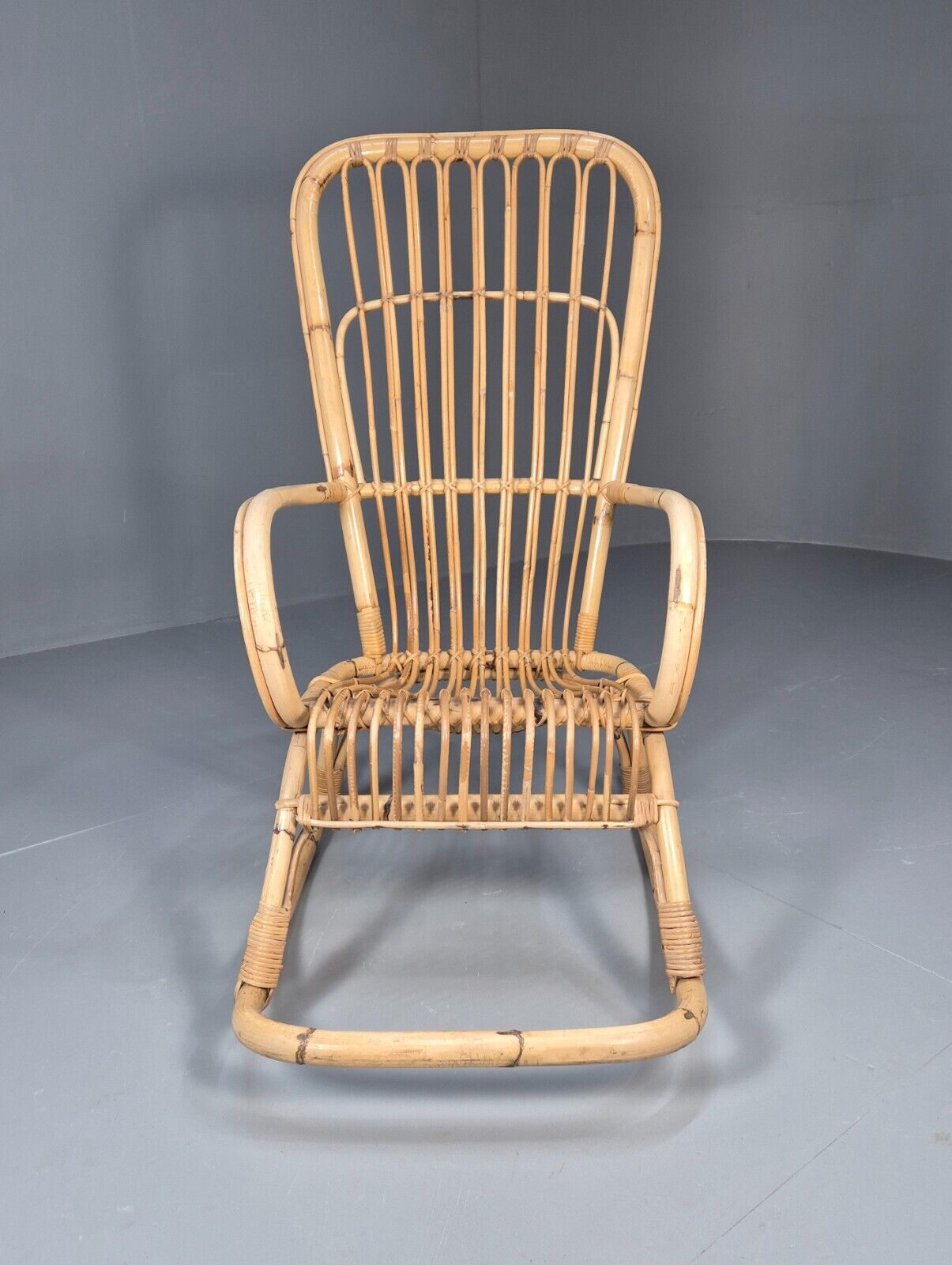 Vintage Cane Rocking Chair Retro Seating EB8875 VBER - UKDK FURNITURE