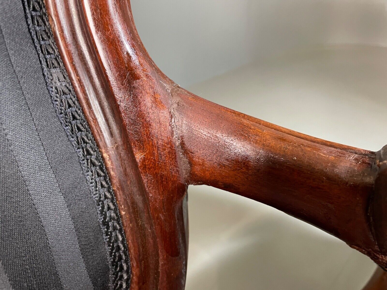 EB4818 Two Danish Balloon back Mahogany Framed Chairs, Antique, Vintage VCAR - UKDK FURNITURE