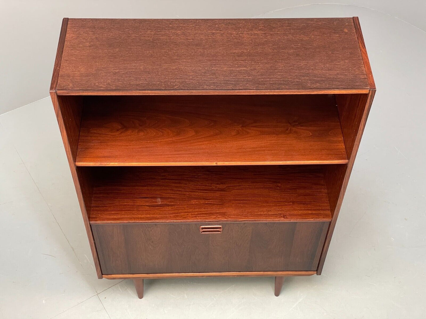 Vintage Danish Bookcase Shelving Unit With Drop Door Drinks Cabinet EB8815 MWOO - UKDK FURNITURE