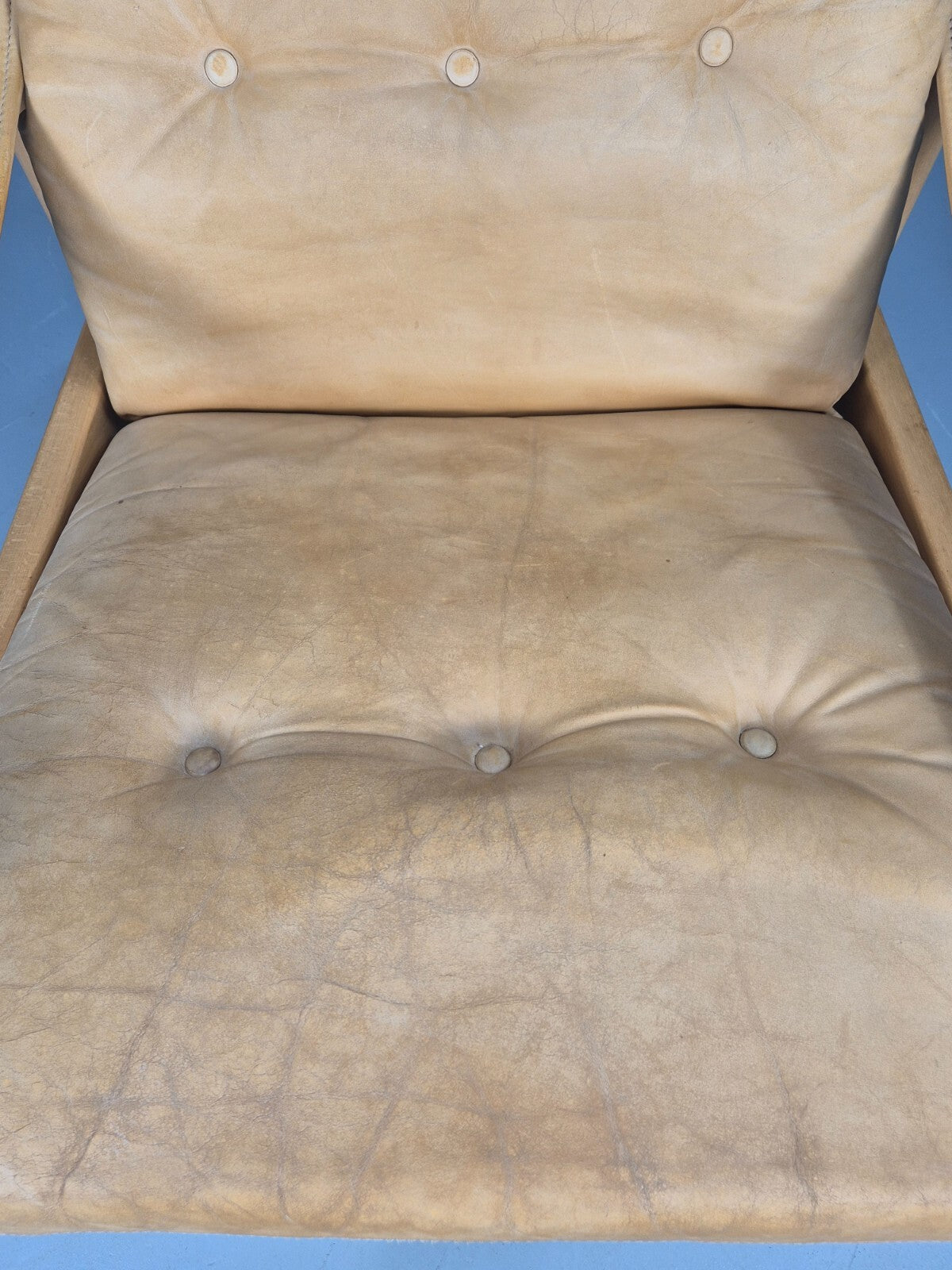 Vintage Nubuck Leather Lounge Chair Ebbe Gehl Danish Mid Century EB9301 MNOR - UKDK FURNITURE