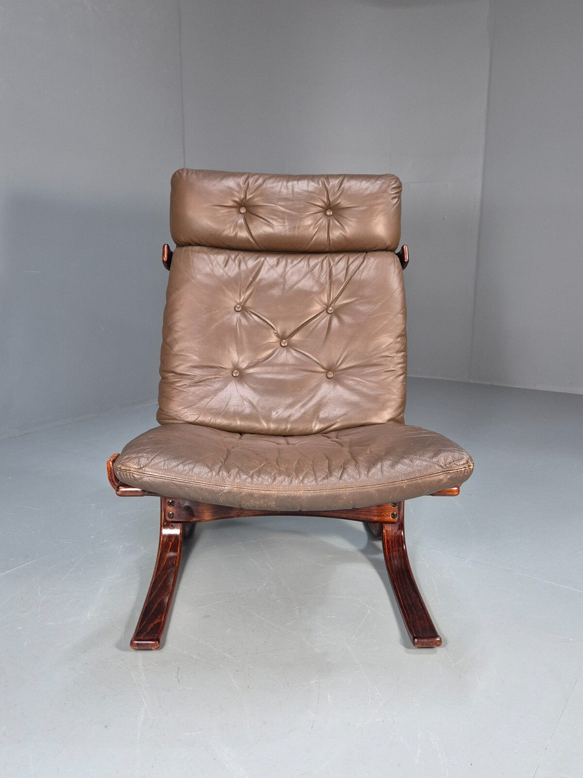 Vintage Danish Bentwood and Leather Lounge Chair 1970s Retro EB9348 MBEN - UKDK FURNITURE