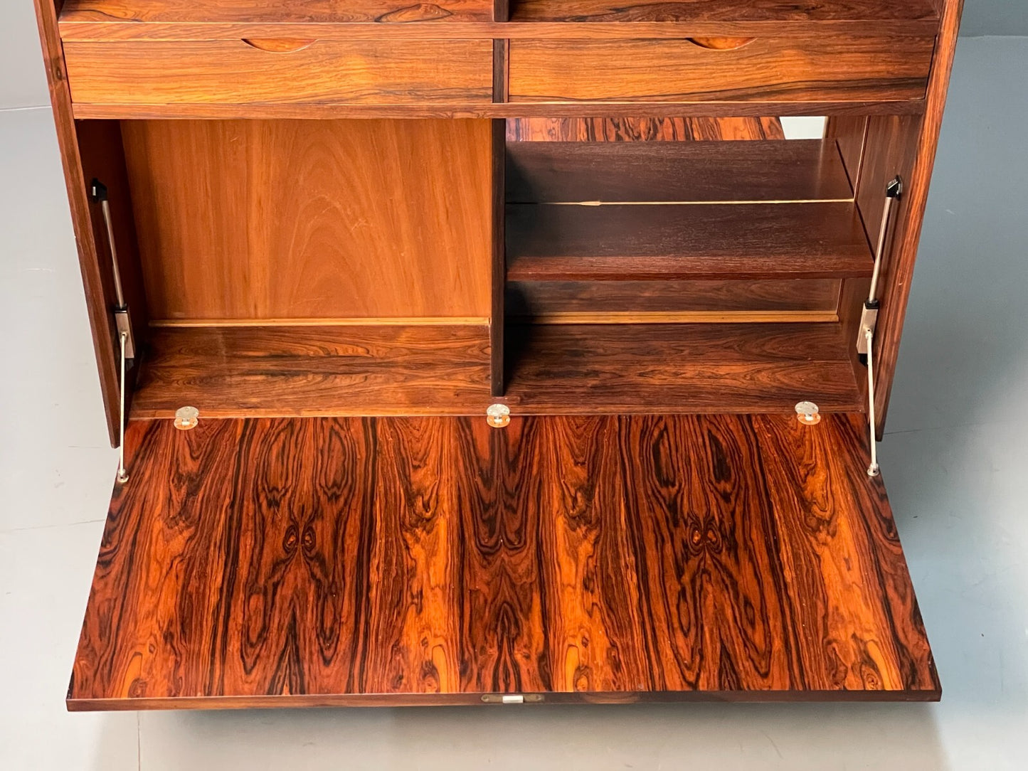Vintage Danish Midcentury Drop Door Cocktail Cabinet Storage Unit EB8410 MWOO - UKDK FURNITURE