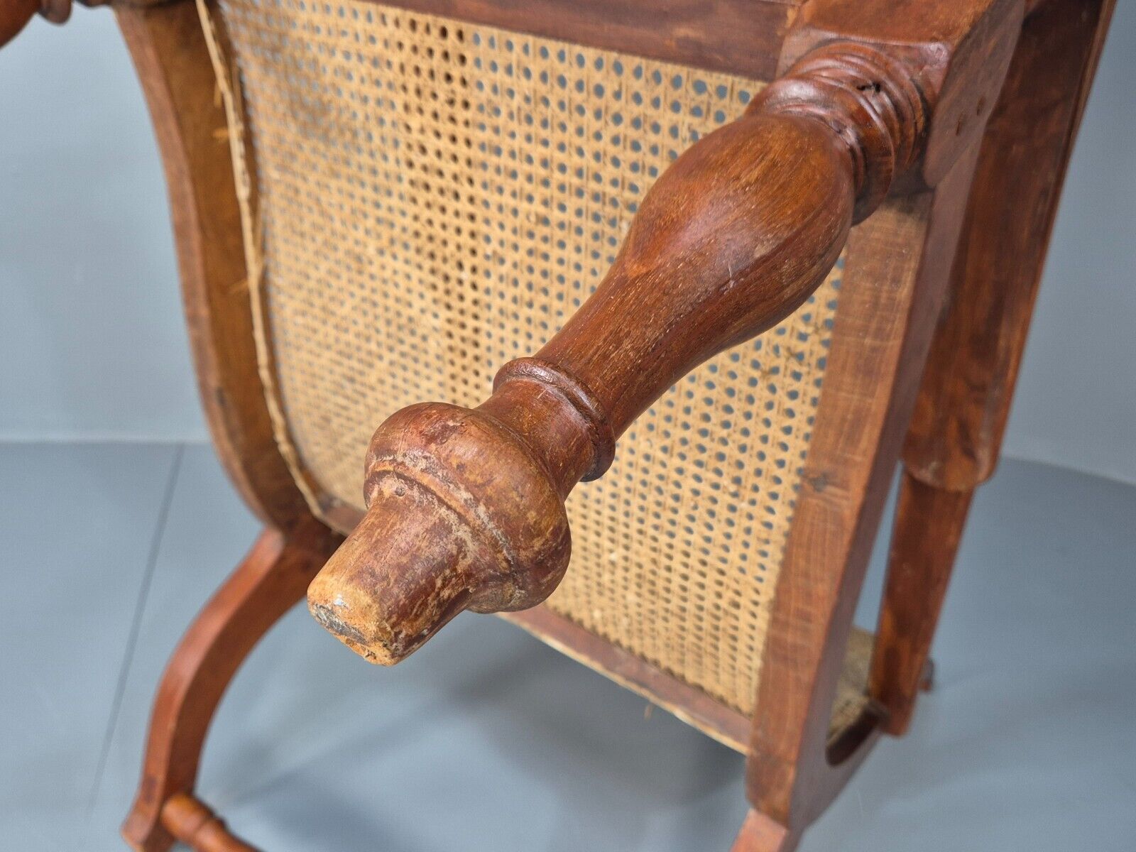 Vintage Campaign Plantation Chair Rattan Teak Retro Antique Style EB8877 VBER - UKDK FURNITURE