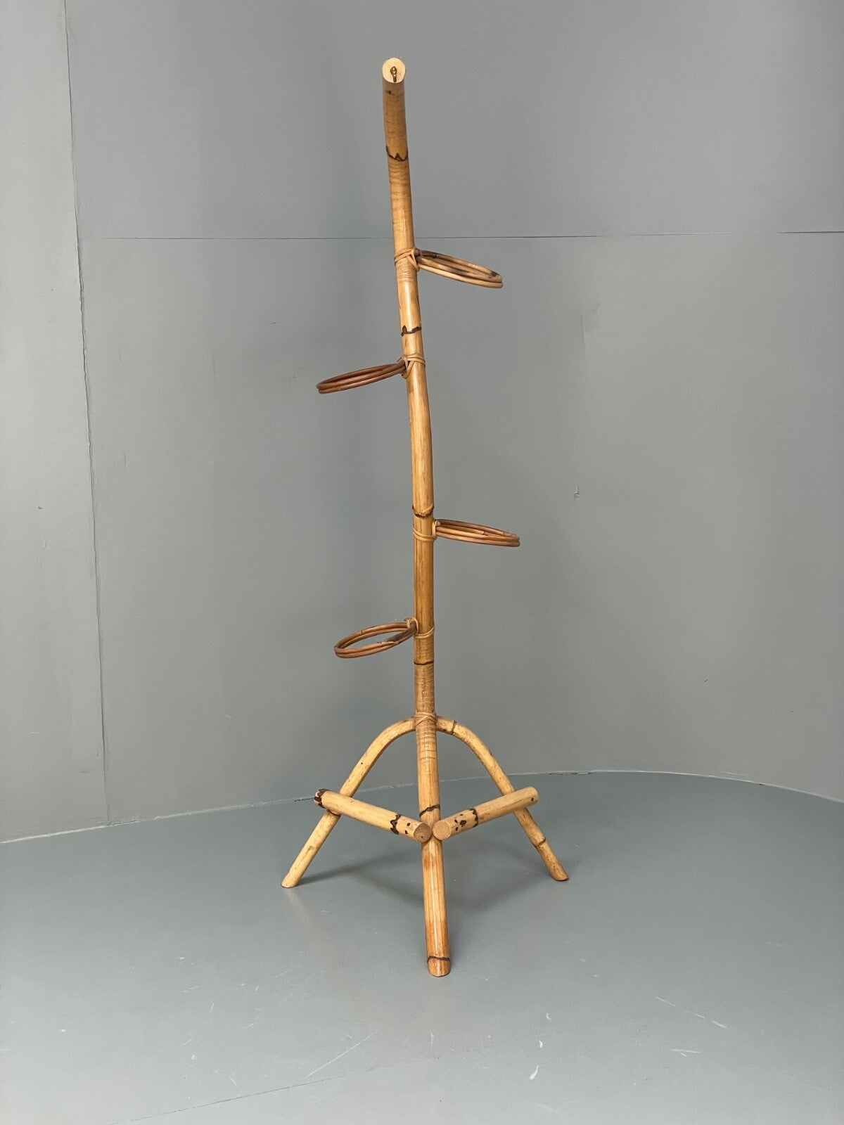 Vintage Bamboo Plant Stand Retro Design EB9764 MWOO - UKDK FURNITURE