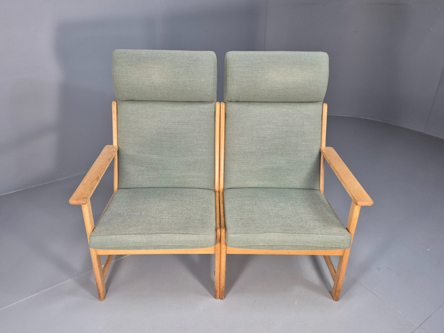 Modular 2 Seater Sofa Light Green Hans Wegner Style Vintage Danish EB9262 M2SS - UKDK FURNITURE