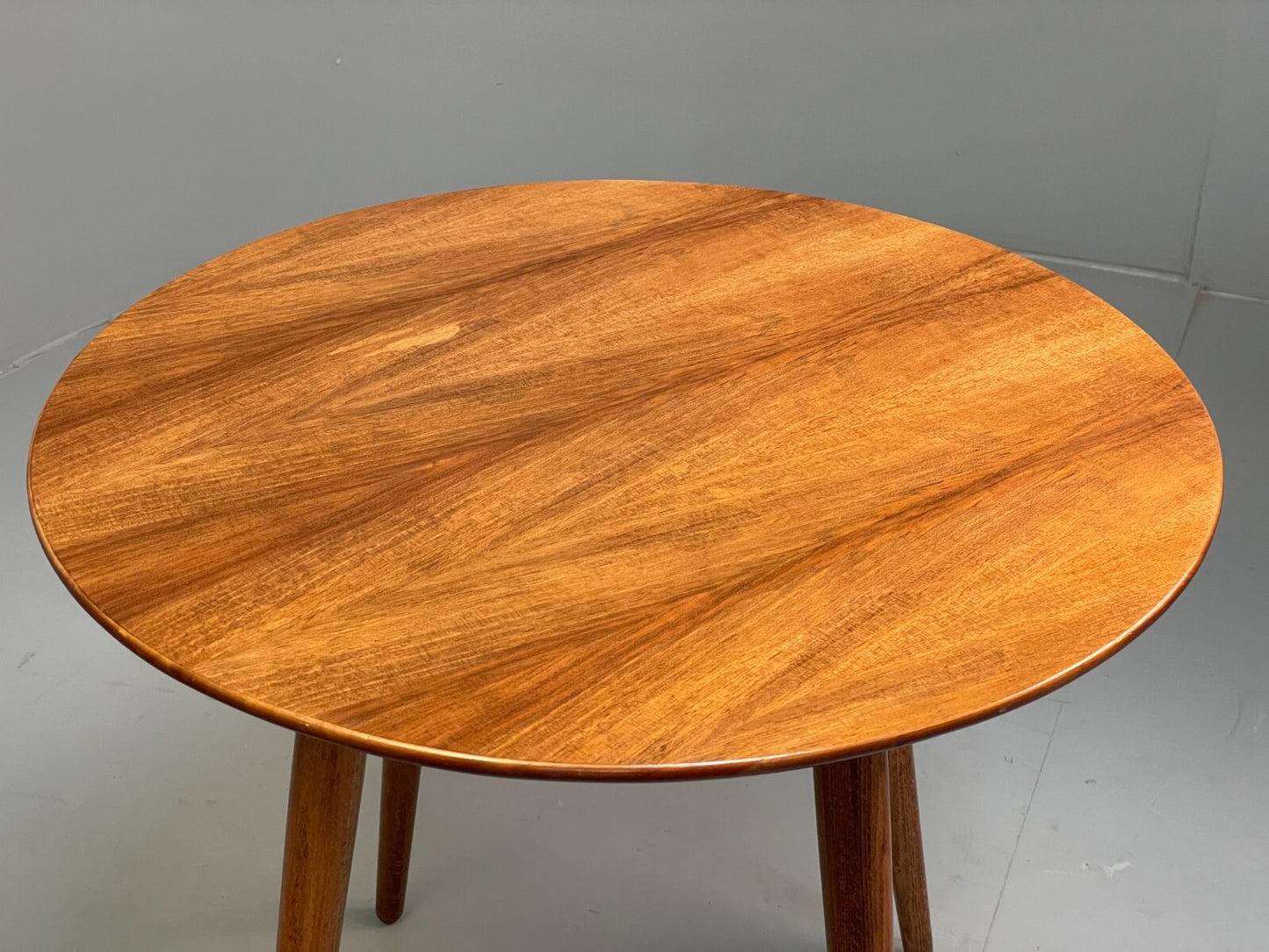 Vintage Round Walnut Coffee Table Side Table Mid Century Retro EB9428 MWOO - UKDK FURNITURE