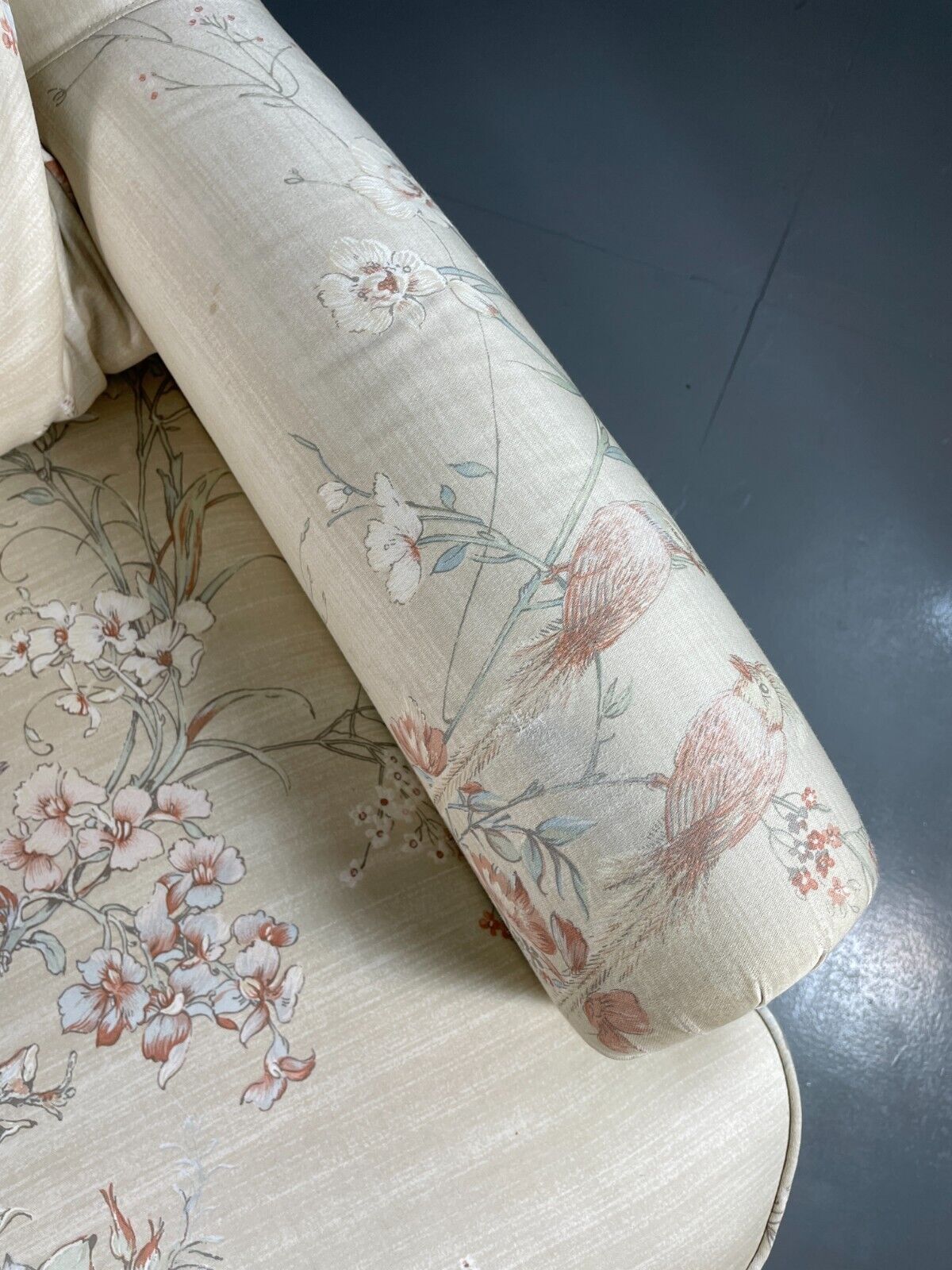 Vintage Danish Lounge Chair Floral Print Cotton 1970s Retro EB6605 VCLO - UKDK FURNITURE