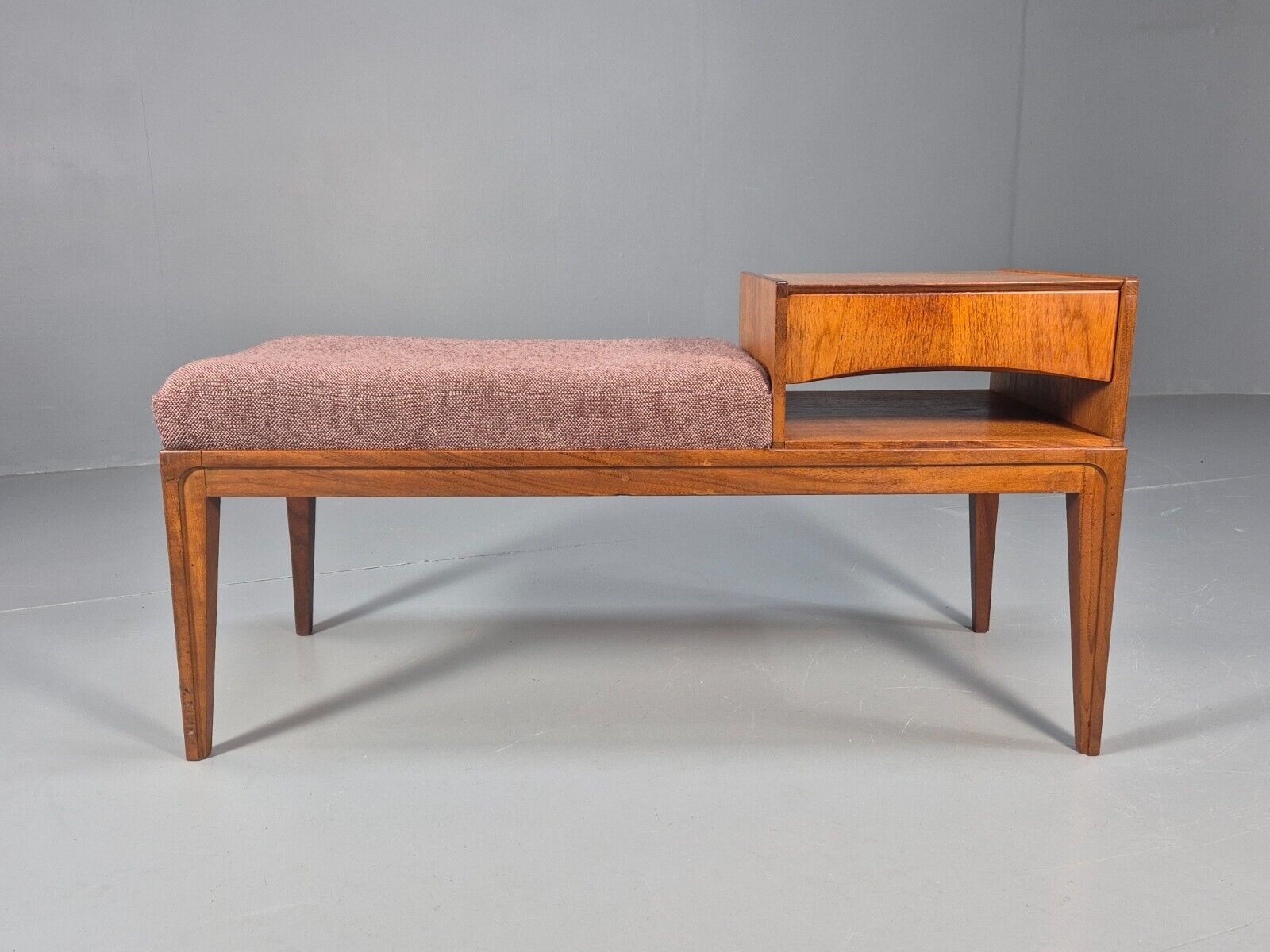 Vintage Teak Telephone Seat Drawer Mid Century Retro 1970s EB9085 MWOO - UKDK FURNITURE