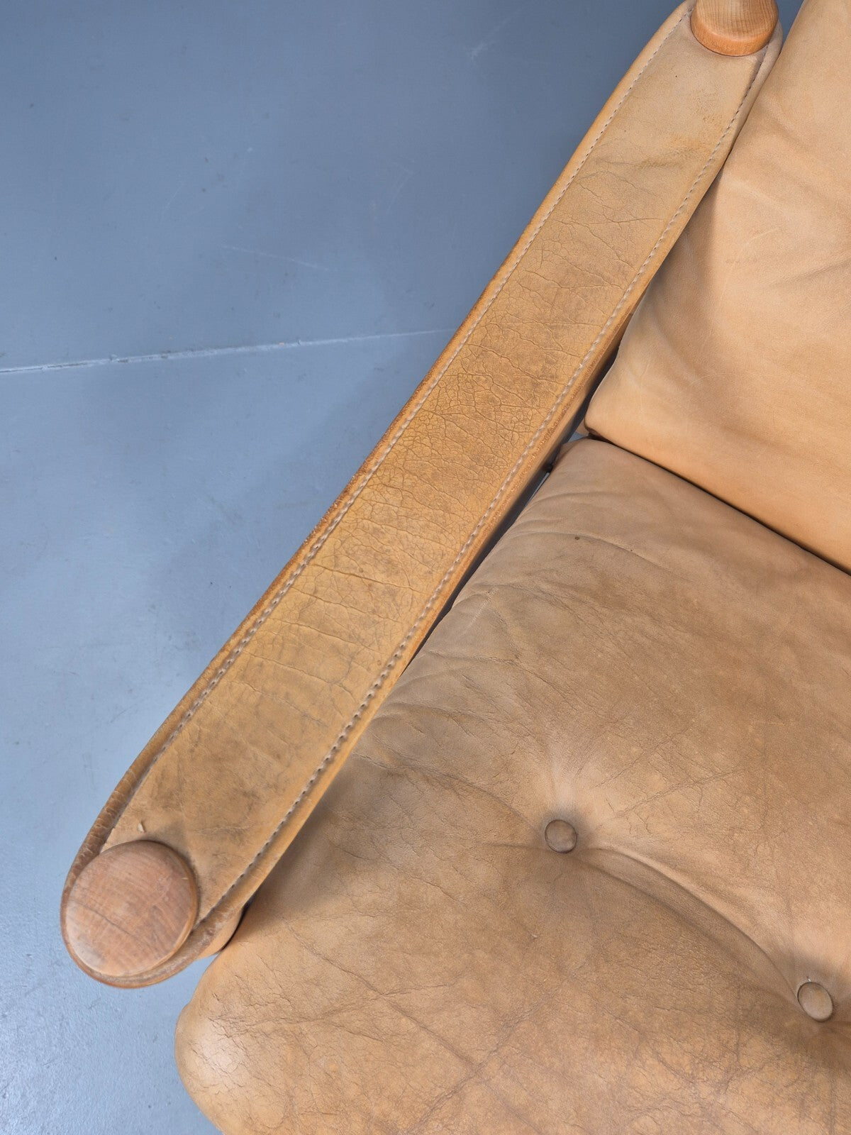 Vintage Nubuck Leather Lounge Chair Ebbe Gehl Danish Mid Century EB9301 MNOR - UKDK FURNITURE