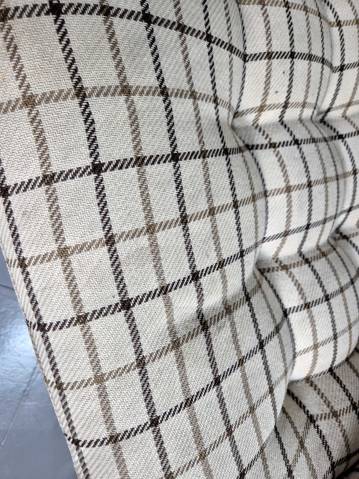 2 Vintage Swivel Chairs Cream Checkered Wool Bentwood Retro MCM EB7192 MBEN - UKDK FURNITURE