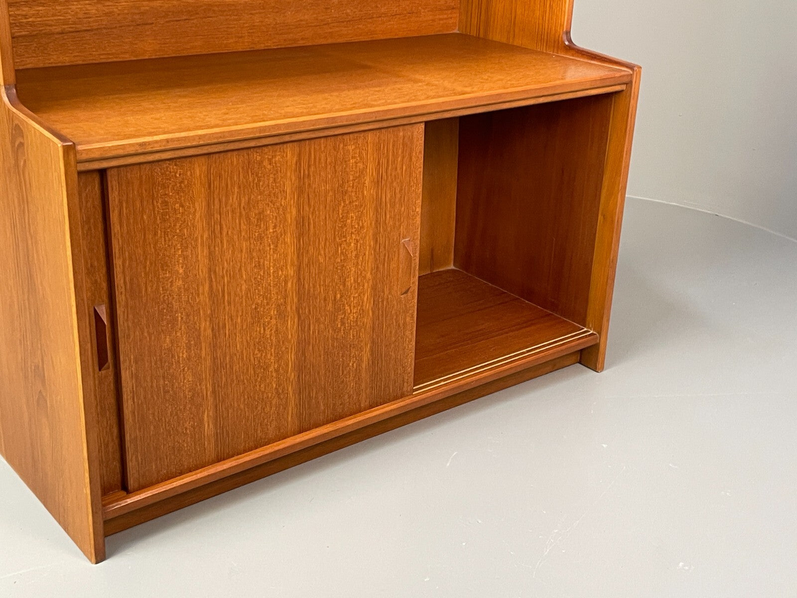 Vintage Teak Wall Unit By Gibbs Furniture 1970s Glazed EB9715 MWOO - UKDK FURNITURE