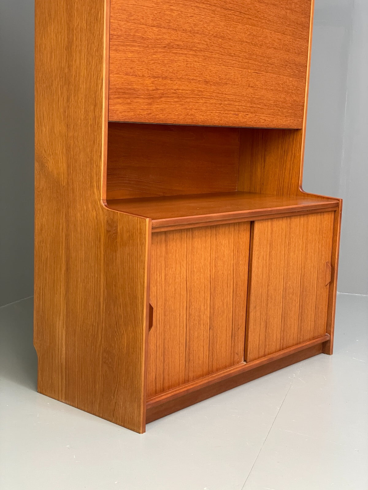 Vintage Teak Wall Unit By Gibbs Furniture 1970s Drinks Cabinet EB9526 MWOO - UKDK FURNITURE