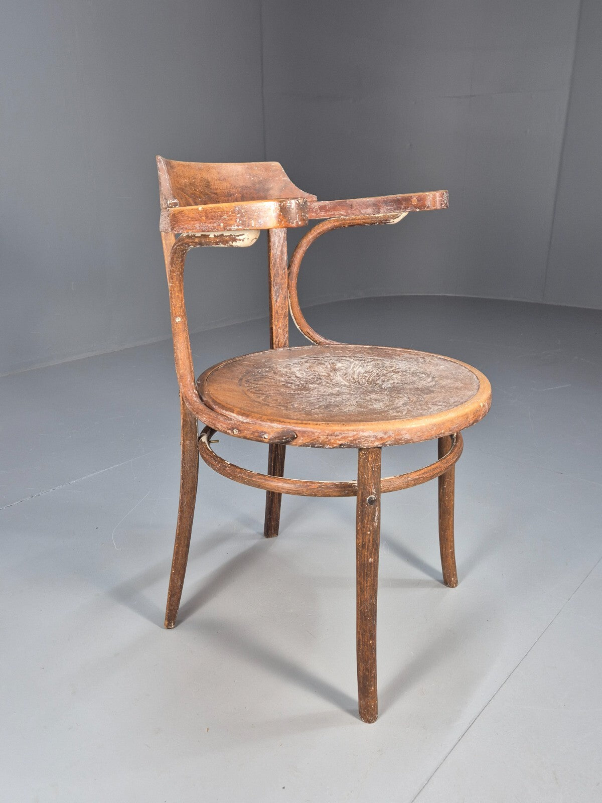 Vintage Bentwood Elbow Chair Bistro Thonet Style 1930s Antique EB8879 VDIN - UKDK FURNITURE