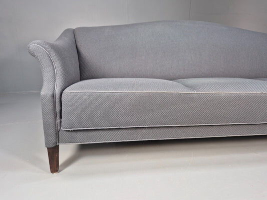 Vintage Danish 3 seat Sofa Grey Blue Curved Back 1950s EB8948 V3SS - UKDK FURNITURE