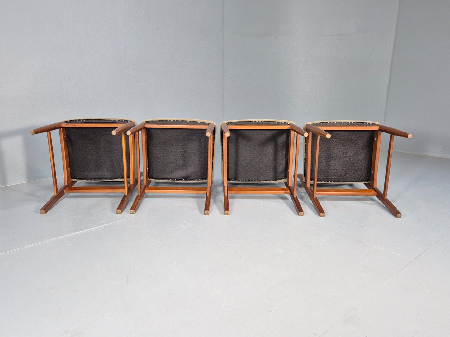 4 Danish Style Teak Dining Chairs Mid Century 1960s Retro MCM EB9694 MDIN - UKDK FURNITURE