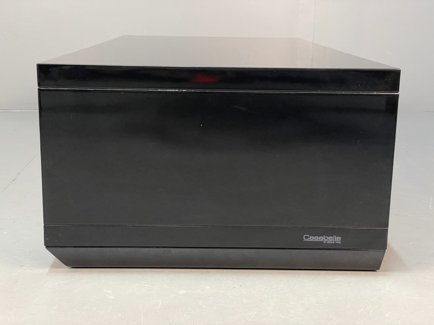 Italian Gloss Black & Off White 1980s Style Tv Unit With Drawers EB8686 MWOO - UKDK FURNITURE