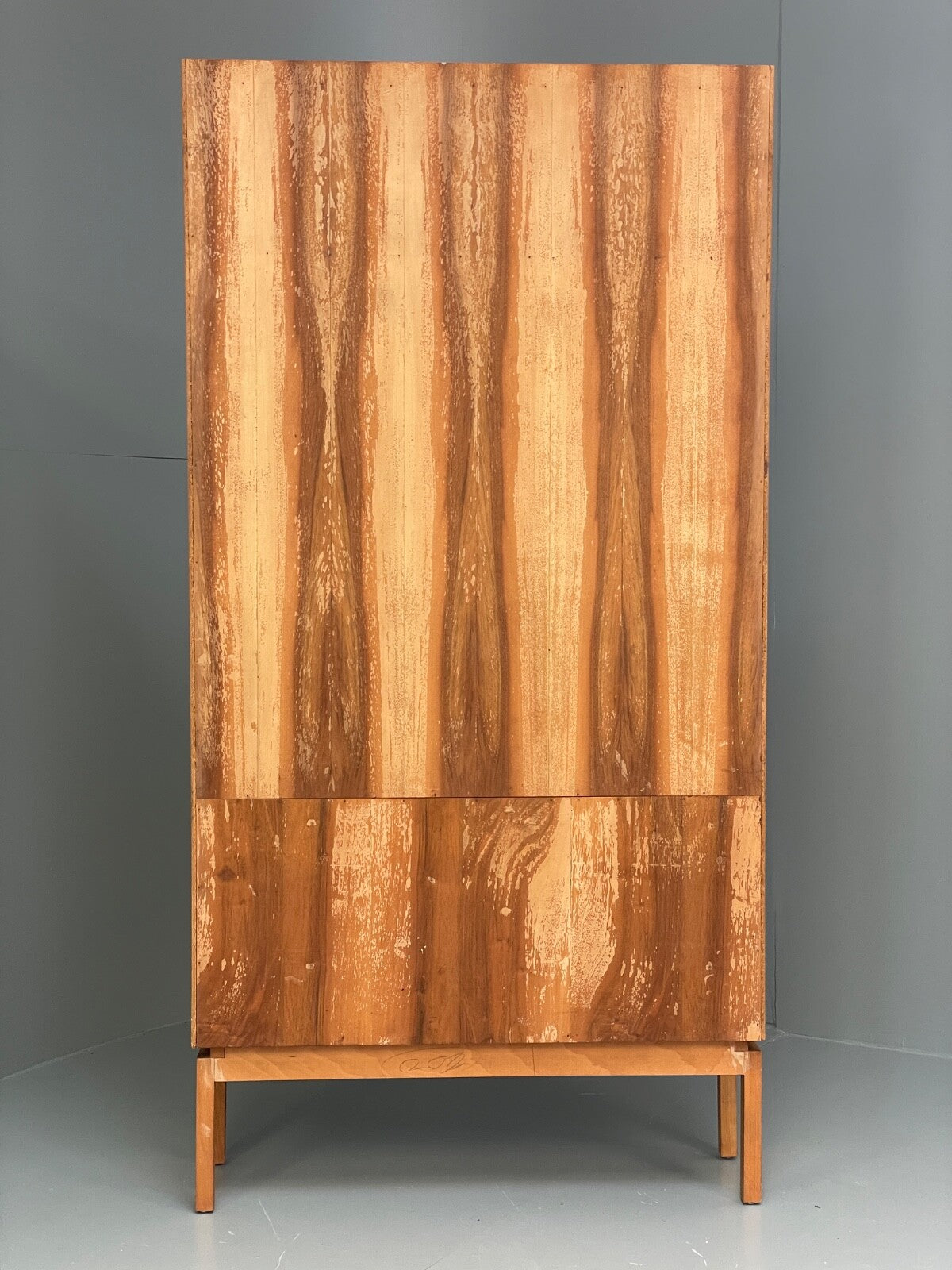 Vintage Cherry Wall Unit Bookcase By Minty Mid Century 1960s EB9722 MWOO - UKDK FURNITURE
