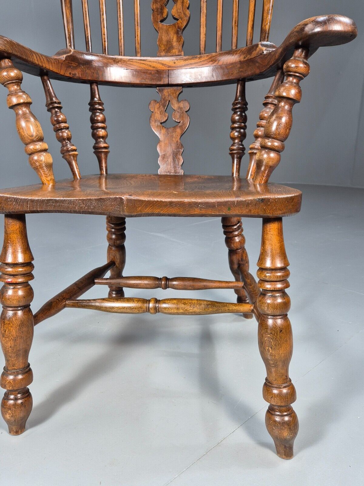 Vintage Windsor Armchair Oak 19th Century Antique EB9034 VDIN - UKDK FURNITURE