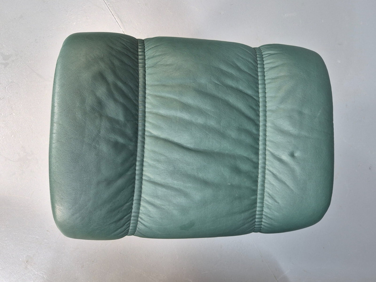 Vintage Stressless Swivel Chair Reclining & Green Leather Footstool EB9250 MSWI - UKDK FURNITURE