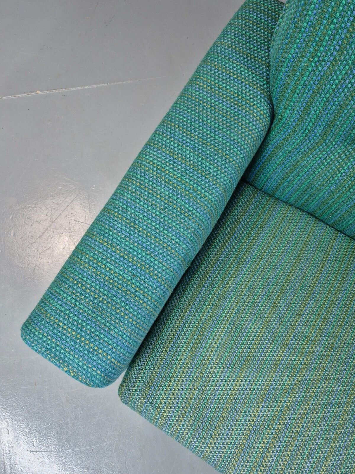 Vintage Danish Lounge Chair Blue Wool Retro MCM 1970s E8292 MNOR - UKDK FURNITURE