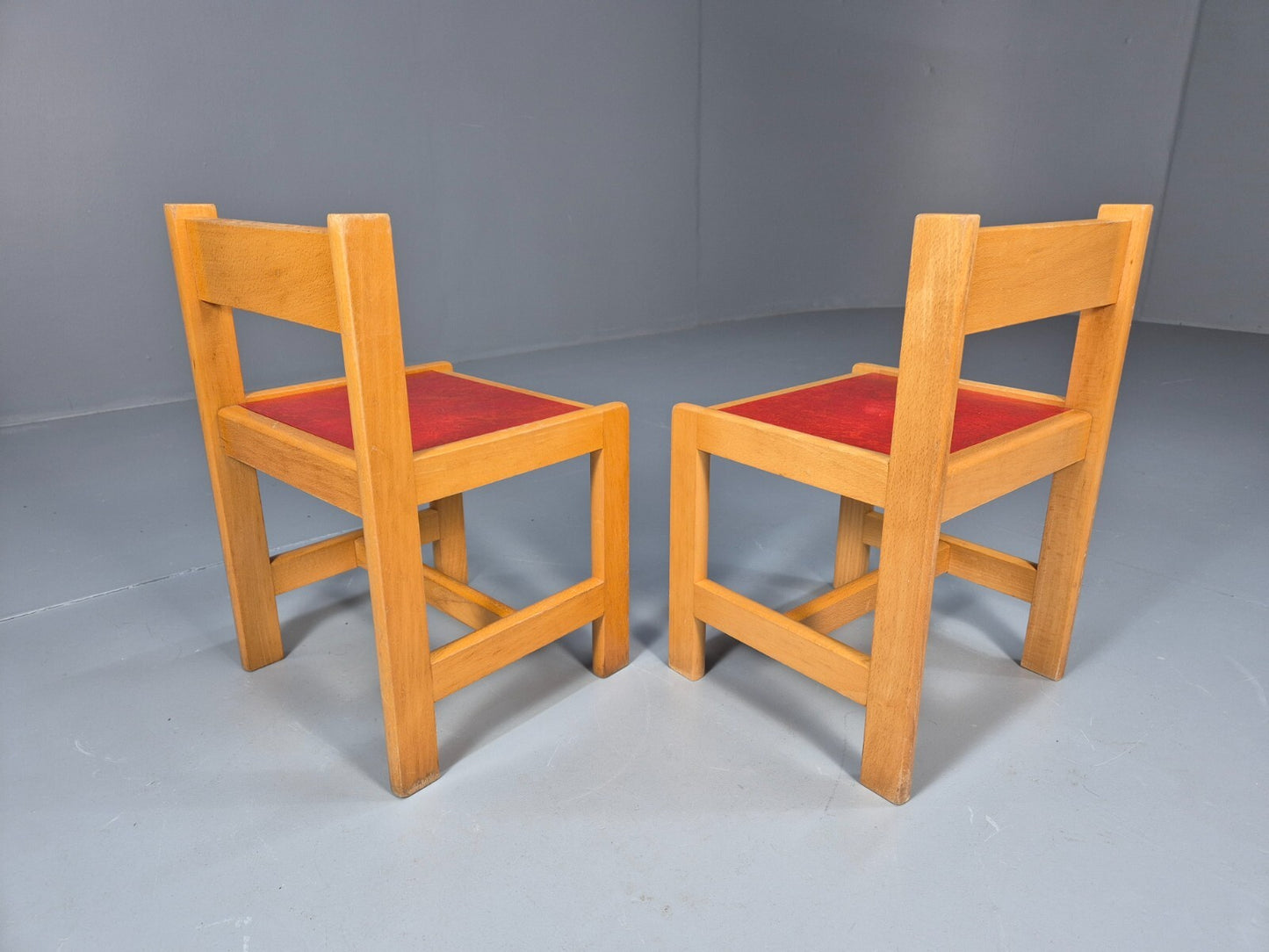 2 Vintage Danish Nursery School Chairs Beech 1970s Retro EB9673 MSTA - UKDK FURNITURE