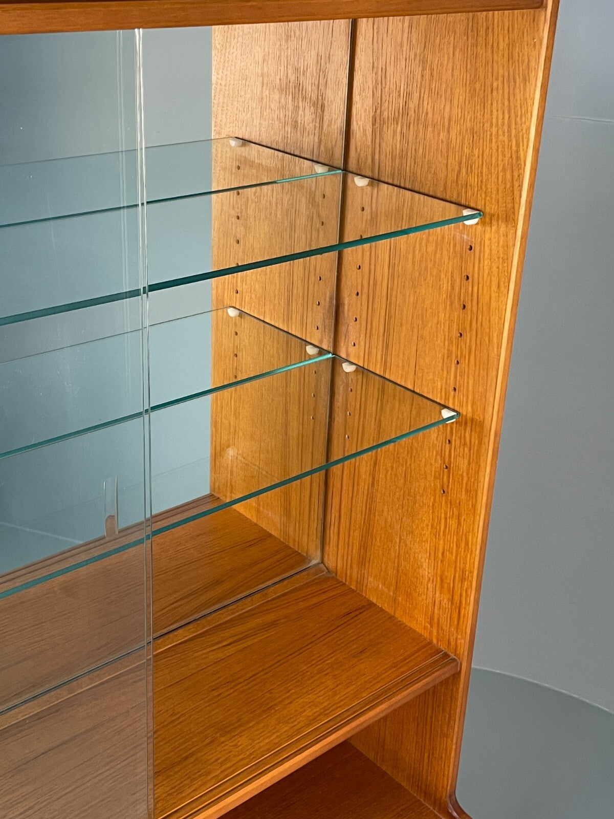 Vintage Teak Wall Unit By Gibbs Furniture 1970s Glazed EB9715 MWOO - UKDK FURNITURE