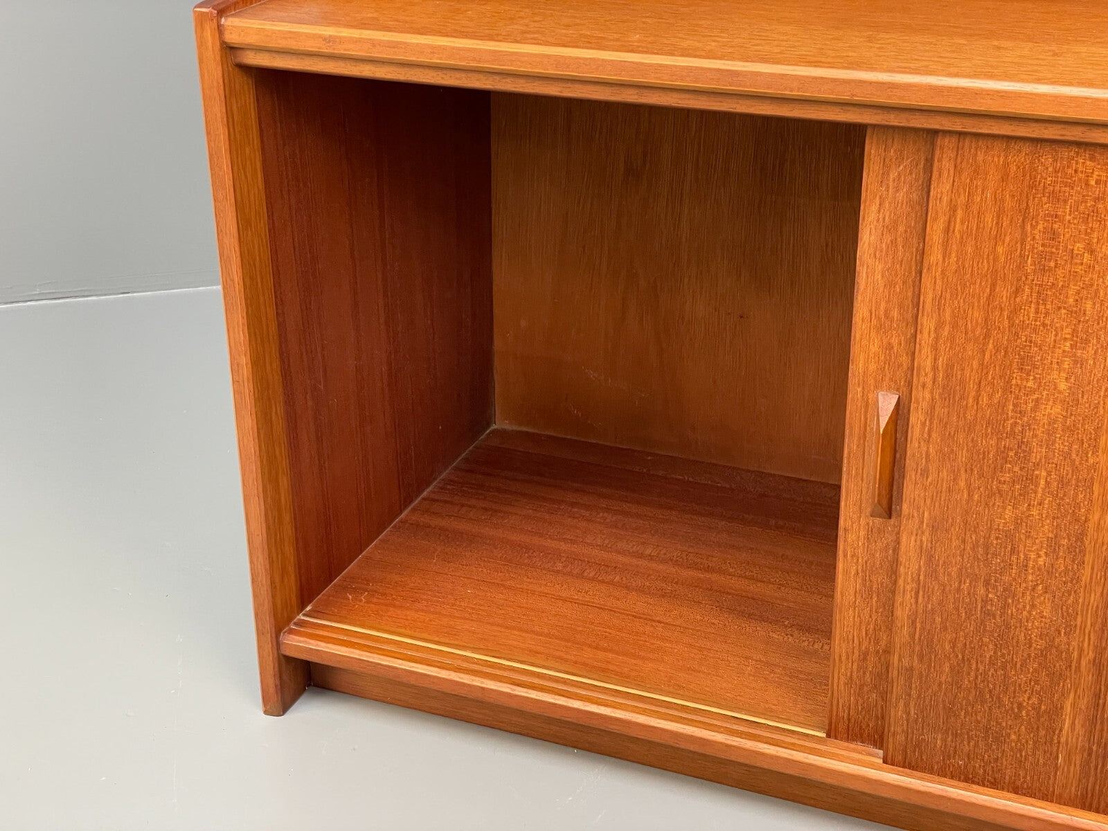 Vintage Teak Wall Unit By Gibbs Furniture 1970s Glazed EB9715 MWOO - UKDK FURNITURE