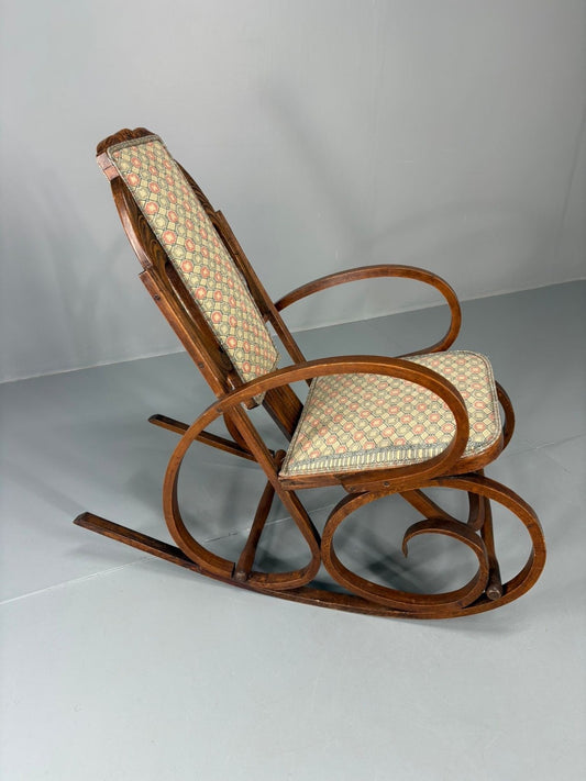 Antique Art Deco Rocking Chair 1920s Thonet Style EB10991 VWOO1