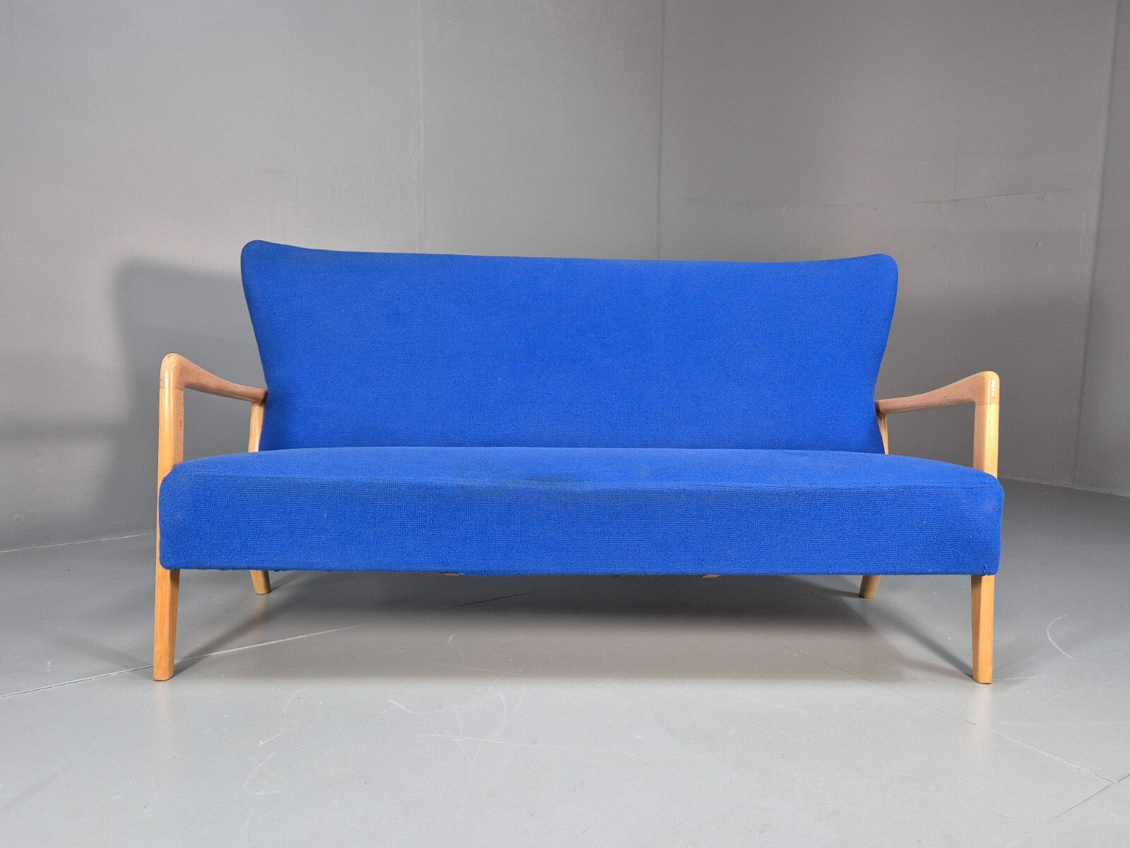 Vintage Fritz Hansen 2 Seat Sofa Soren Hansen Design 1940s MCM EB9016 M2SS - UKDK FURNITURE