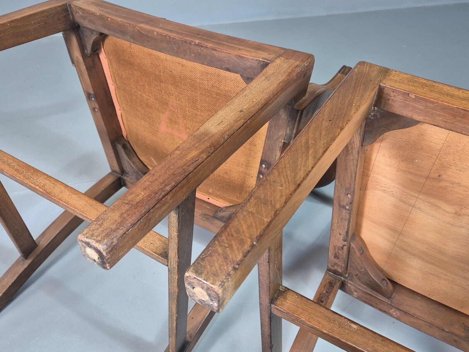 2 Vintage Desk Chairs Beech Frame Early Twentieth Century EB7823 VDIN - UKDK FURNITURE