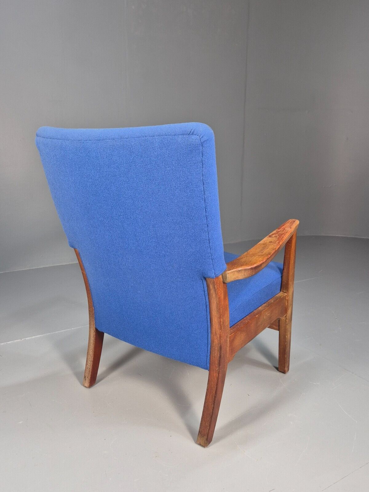 Vintage Danish Lounge Chair Blue Beech Frame Vamo 1950s Retro MCM EB8771 MNOR - UKDK FURNITURE
