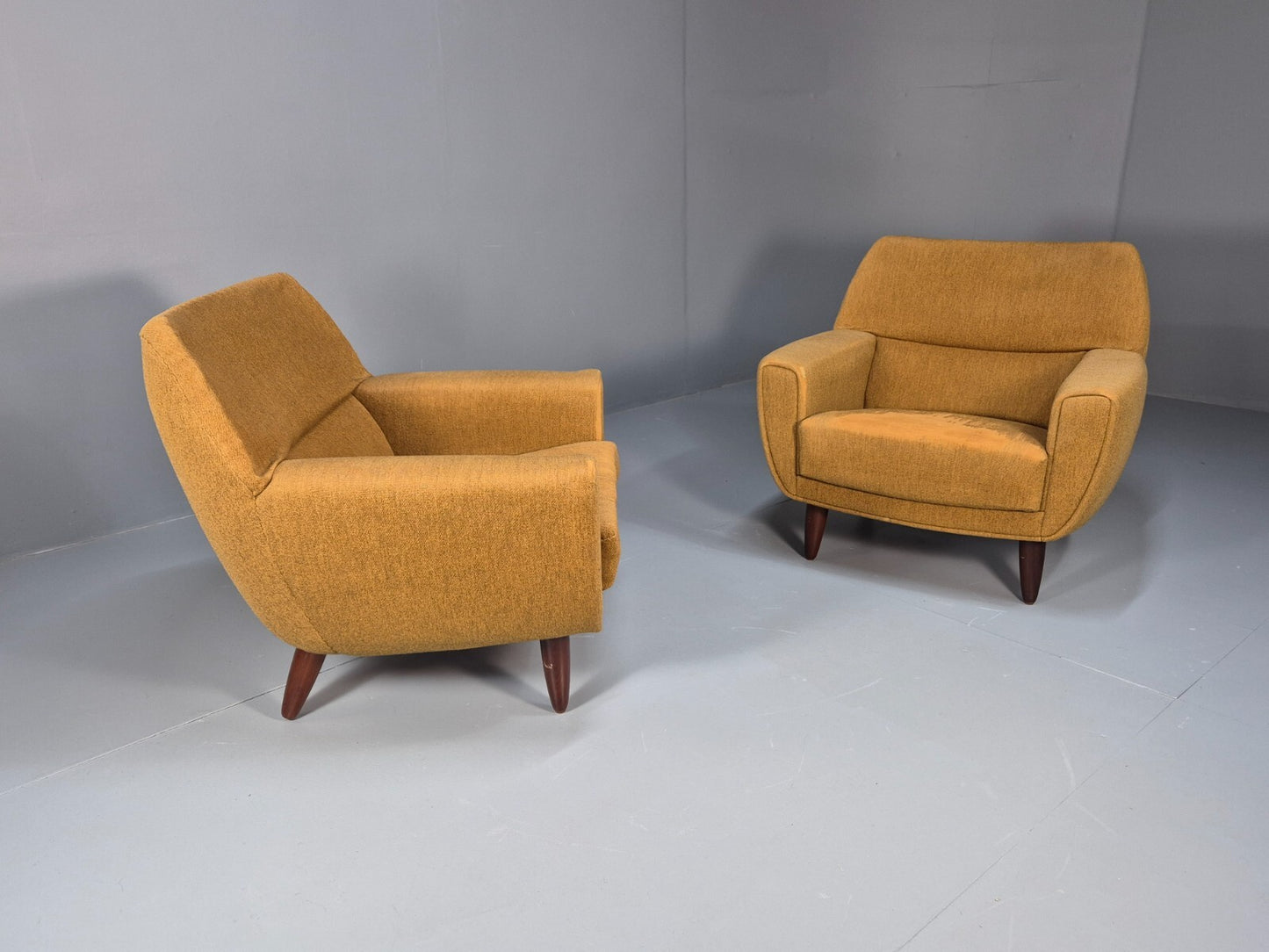 2 Vintage Danish 1960s Lounge Chairs Thams Reupholstery 1960s MCM EB9561 MNOR - UKDK FURNITURE