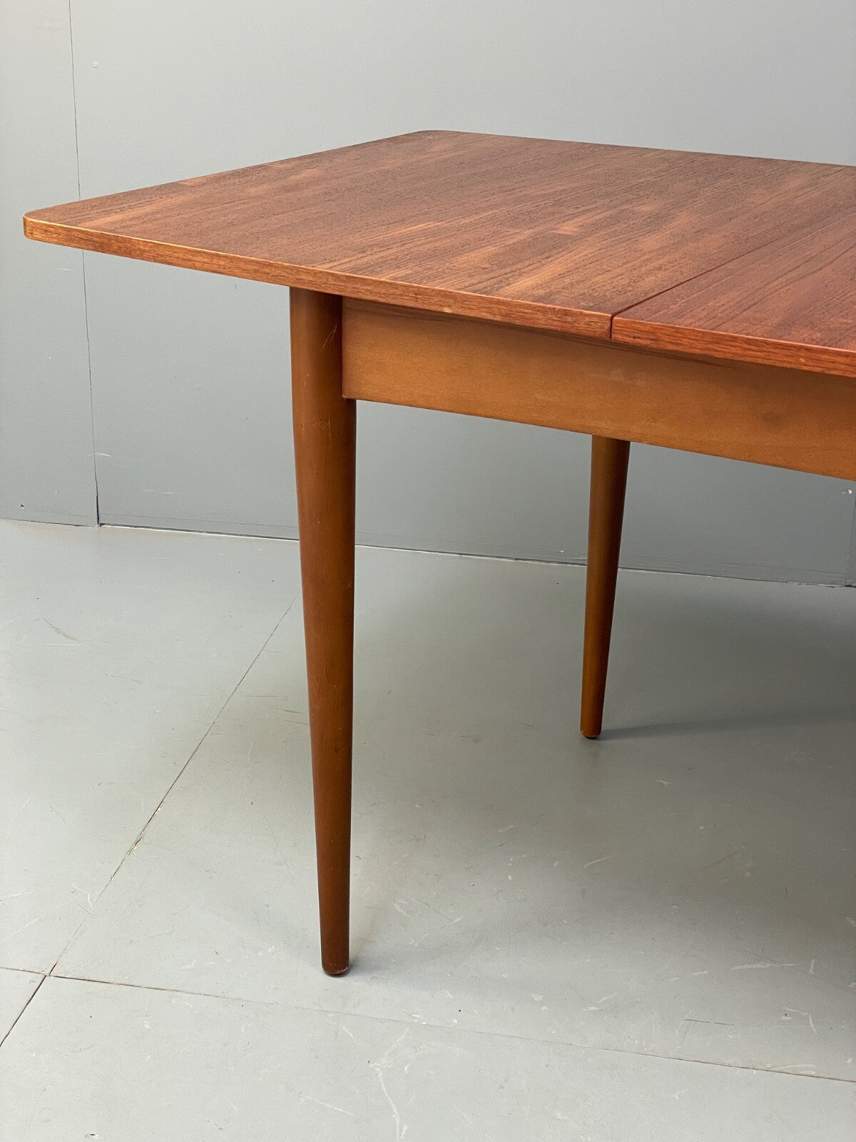 Vintage Teak Extending Dining Table With Removable Beech Legs EB9502 MWOO - UKDK FURNITURE