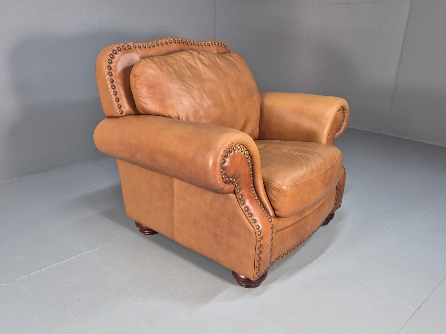 Vintage Leather Club Chair 1980s Danish Retro EB9642 VLEA - UKDK FURNITURE