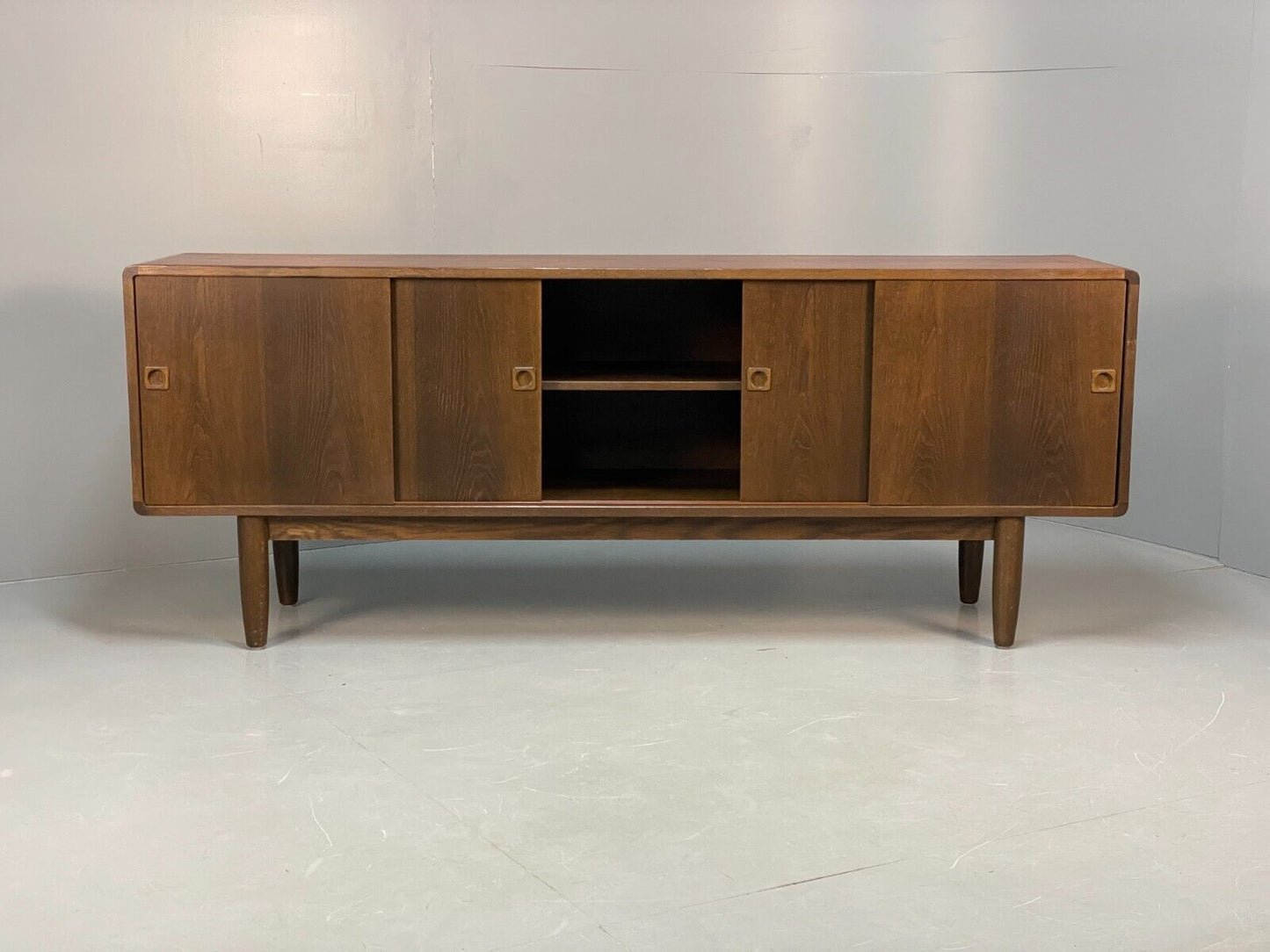 Vintage Danish Large Oak Sideboard Midcentury Shelving Storage EB8688 MWOO - UKDK FURNITURE
