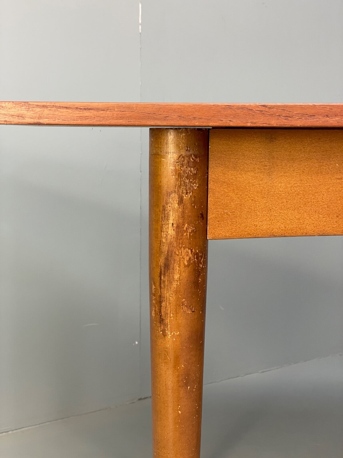 Vintage Teak Extending Dining Table With Removable Beech Legs EB9502 MWOO - UKDK FURNITURE