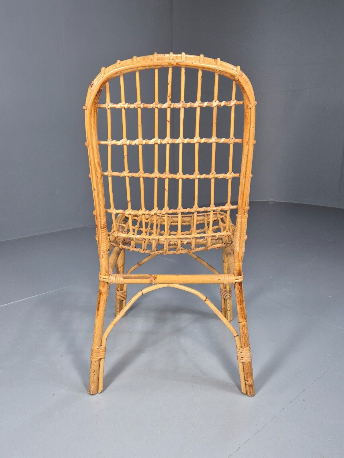 Vintage Cane Occasional Chair Retro Seating Dining Chair EB8871 VDIN - UKDK FURNITURE