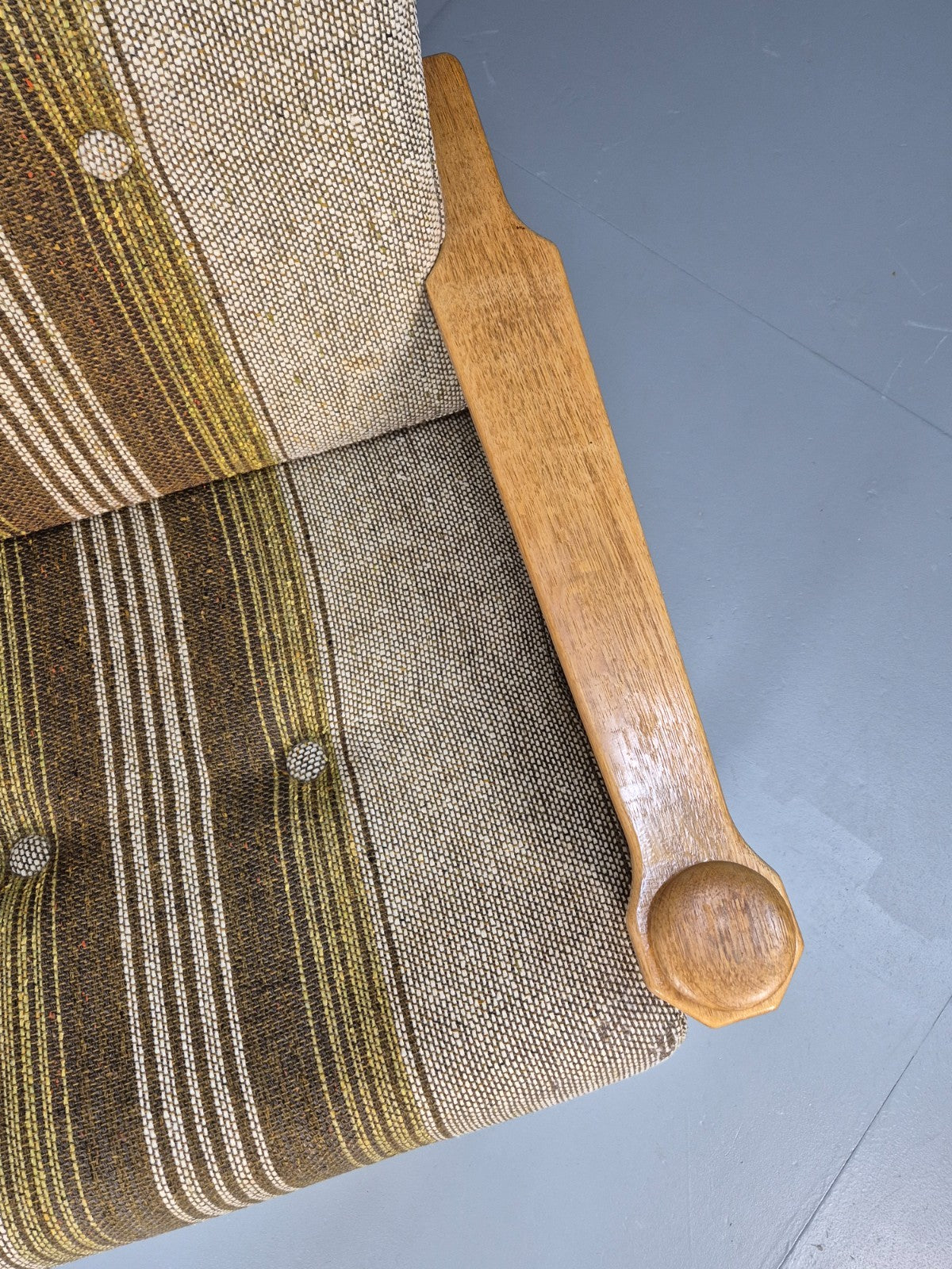 Vintage Danish Kjaernulf Style Oak and Wool Lounge Chair 1970s EB9714 MNOR - UKDK FURNITURE