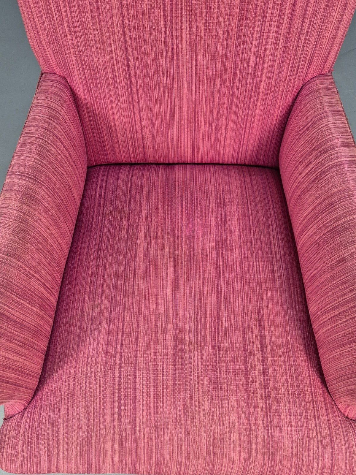 Vintage Danish Pink Chenille Lounge Chair 1950s Retro Mid Century EB10211 MNOR15