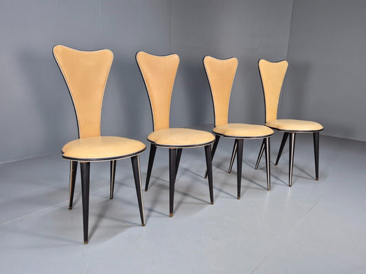 4 Vintage Italian Dining Chairs by Umberto Mascagni 1960s Retro EB9446 MDIN - UKDK FURNITURE
