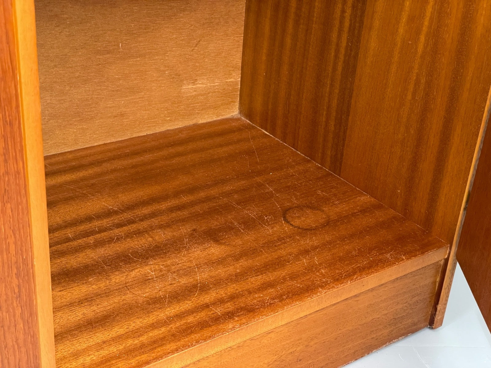 Vintage Teak Shelving Unit Cocktail Cabinet Glazed Retro 1970s EB10011 MWOO - UKDK FURNITURE