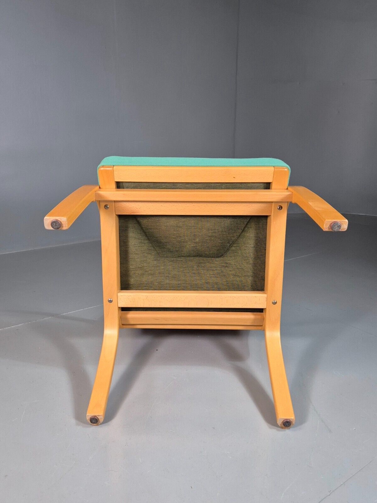 Vintage Danish Lounge Chair Mint Wool Bentwood 1980s Retro EB7217 MBEN - UKDK FURNITURE