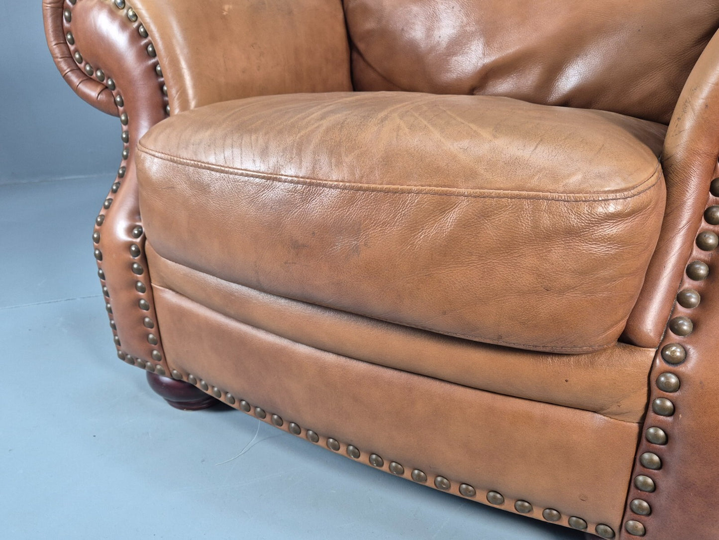 Vintage Leather Club Chair 1980s Danish Retro EB9642 VLEA - UKDK FURNITURE